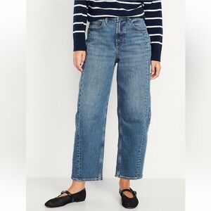 Old Navy High Waisted Barrel Ankle Jeans